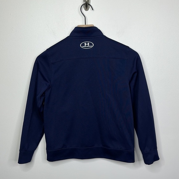 Under Armour UA Boys Youth Small Loose Fit Full Zip Football Club Soccer Jacket - Picture 7 of 7